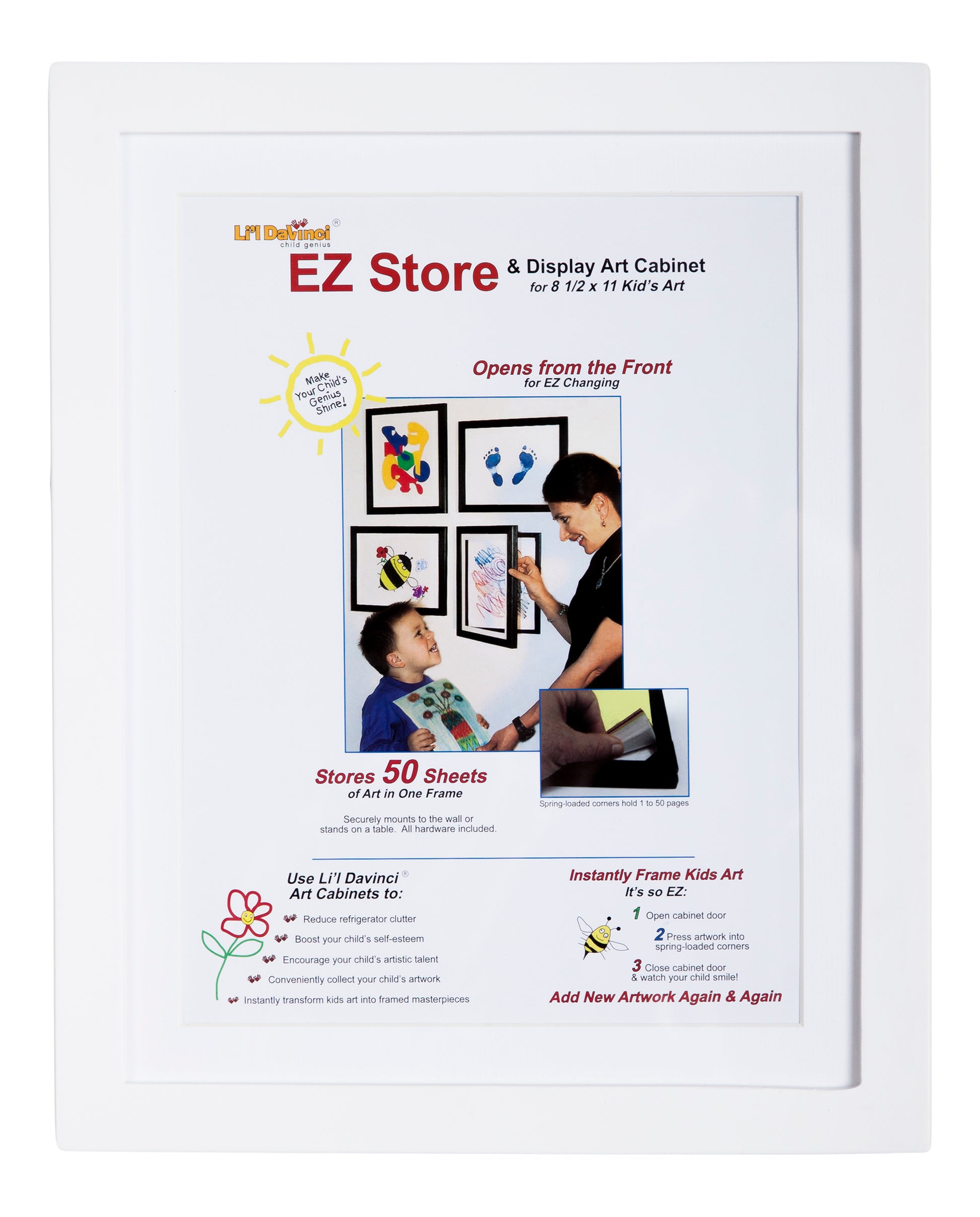 Easy Change Artwork Picture Frame 8-1/2 x 11 or 9 x 12 Kids Drawing  Wall Art