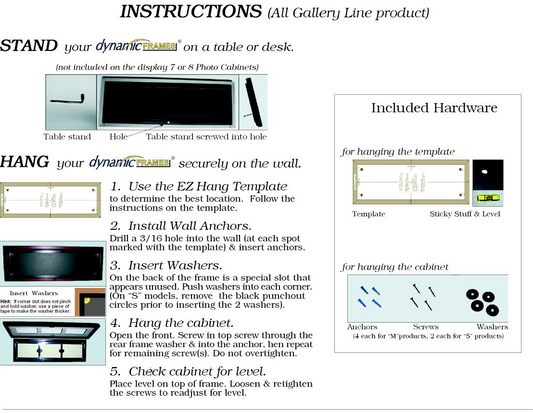 Washer and Hardware for Original Gallery Products