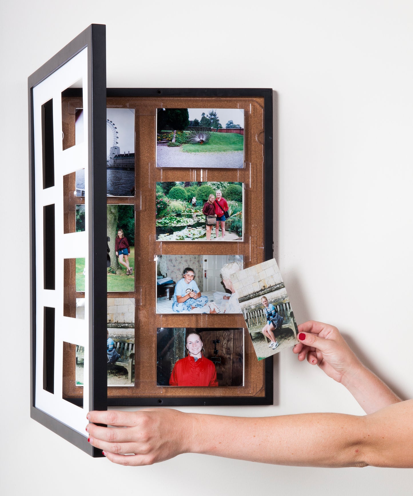 Pinster Pix:  Use as 7-Photo Display & Store, OR as Corkboard Shadowbox!