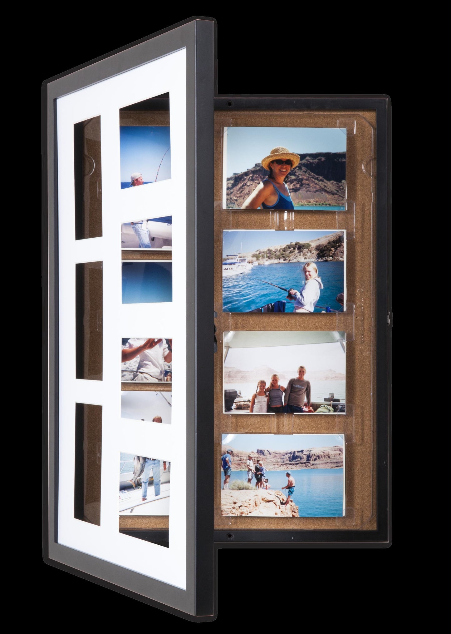 Pinster Pix:  Use as 7-Photo Display & Store, OR as Corkboard Shadowbox!